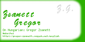 zsanett gregor business card
